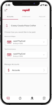 rapid! Mobile Device Screenshot