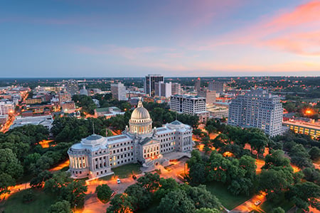 Jackson Mississippi Ariel View