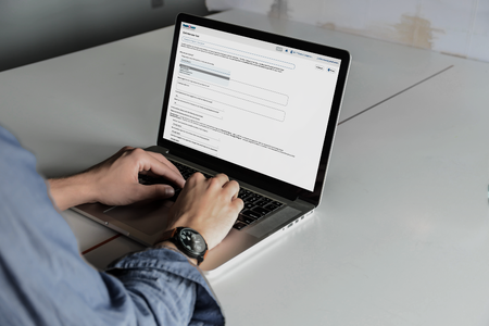User on Laptop with PRO Exit Interview Screen
