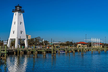 Jones Park Harbor in Gulfport, Mississippi