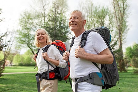 Retirees On A Hike