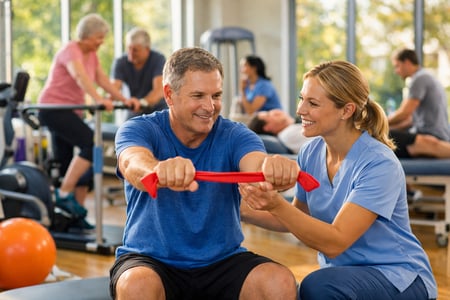 Rehabilitation Center with Hopeful Atmosphere