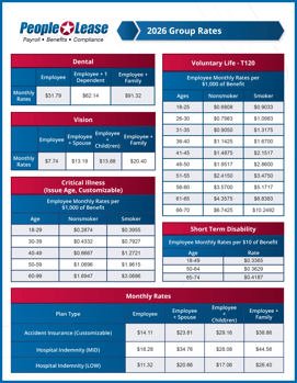 2026 AFLAC Group Insurance Rates