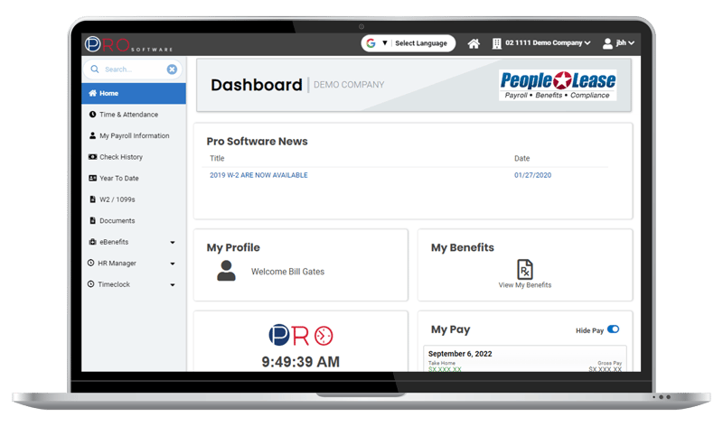 Employee Onboarding Device Screenshot